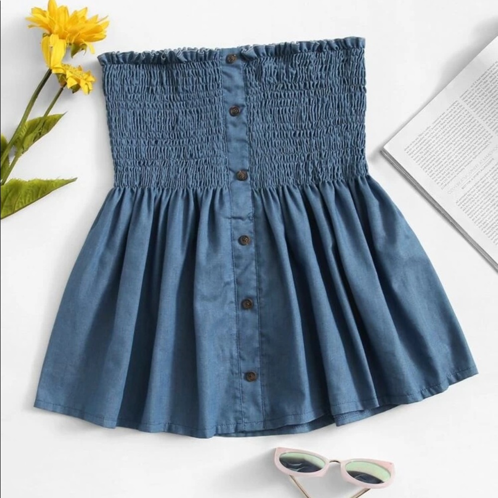 Denim Tube Top